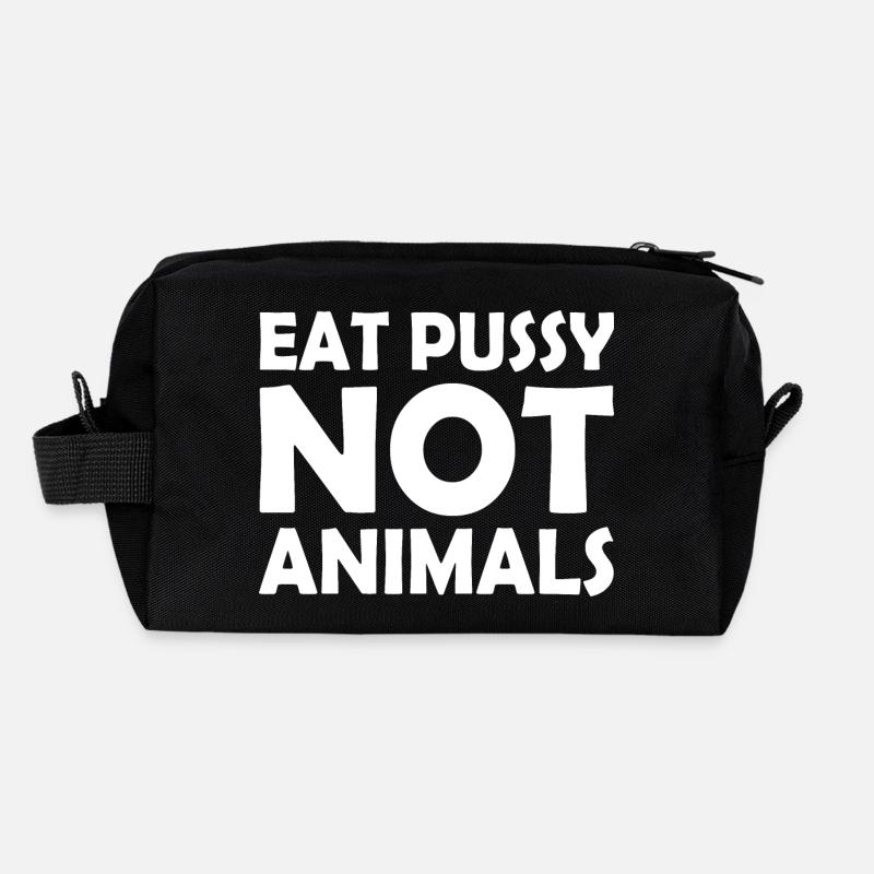 Eat pussy not animals Recycelte Kulturtasche
