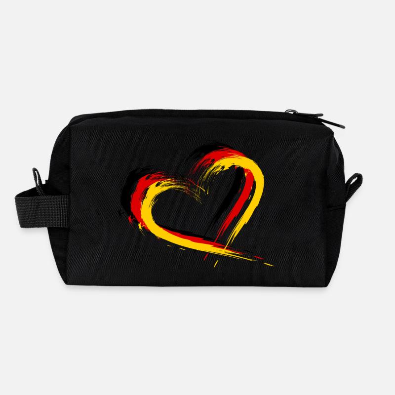 Drapeau de couleurs de l'Allemagne Trousse de toilette en tissu recyclé