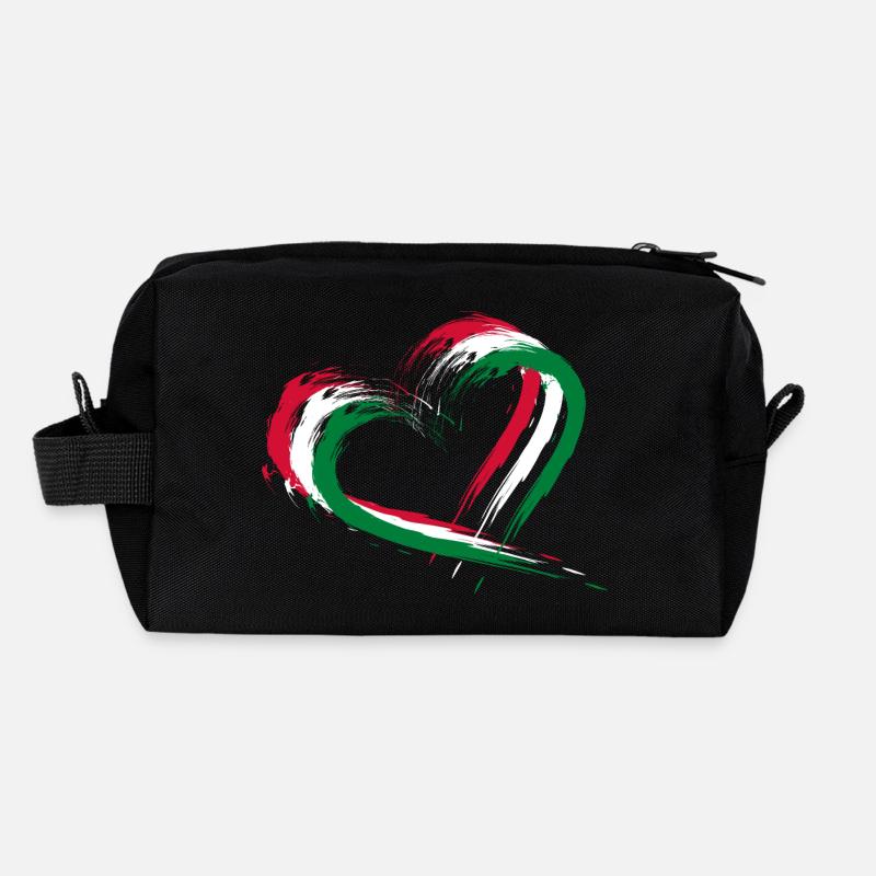 Coeur Brosse drapeau des Maldives Bannières vacances Trousse de toilette en tissu recyclé