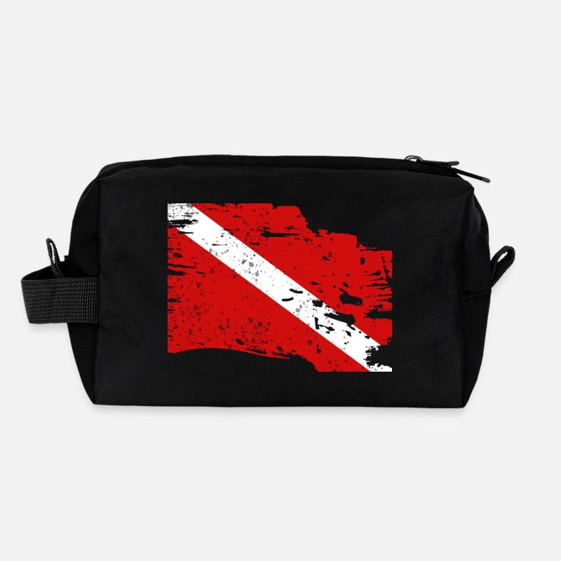 Drapeau de plongée Vintage Trousse de toilette en tissu recyclé
