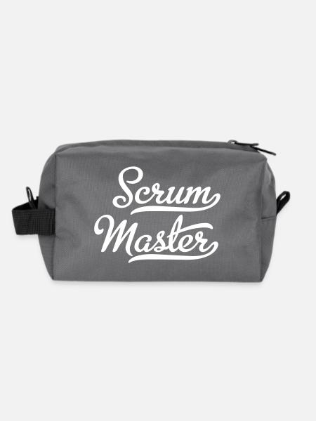 Scrum Master - Recycelte Kulturtasche - Anthrazit - Hinten
