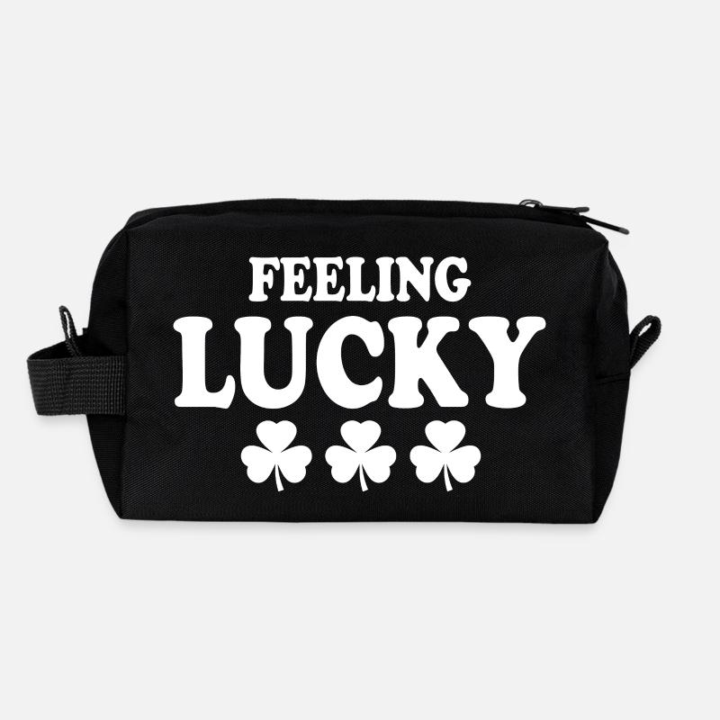 feeling lucky - Recycelte Kulturtasche - Schwarz