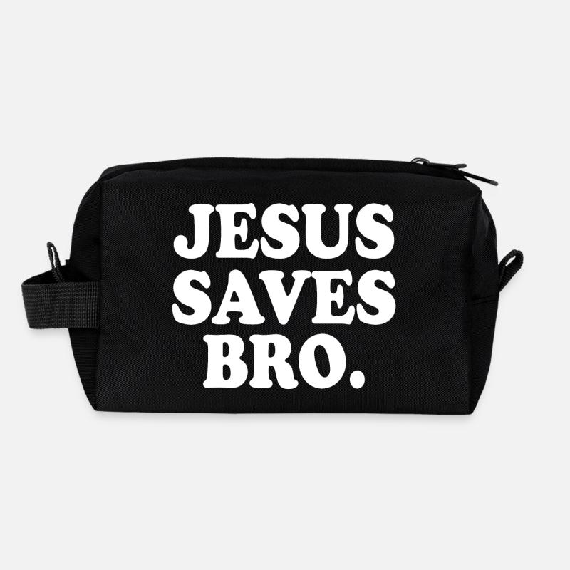 Jesus saves bro Trousse de toilette en tissu recyclé