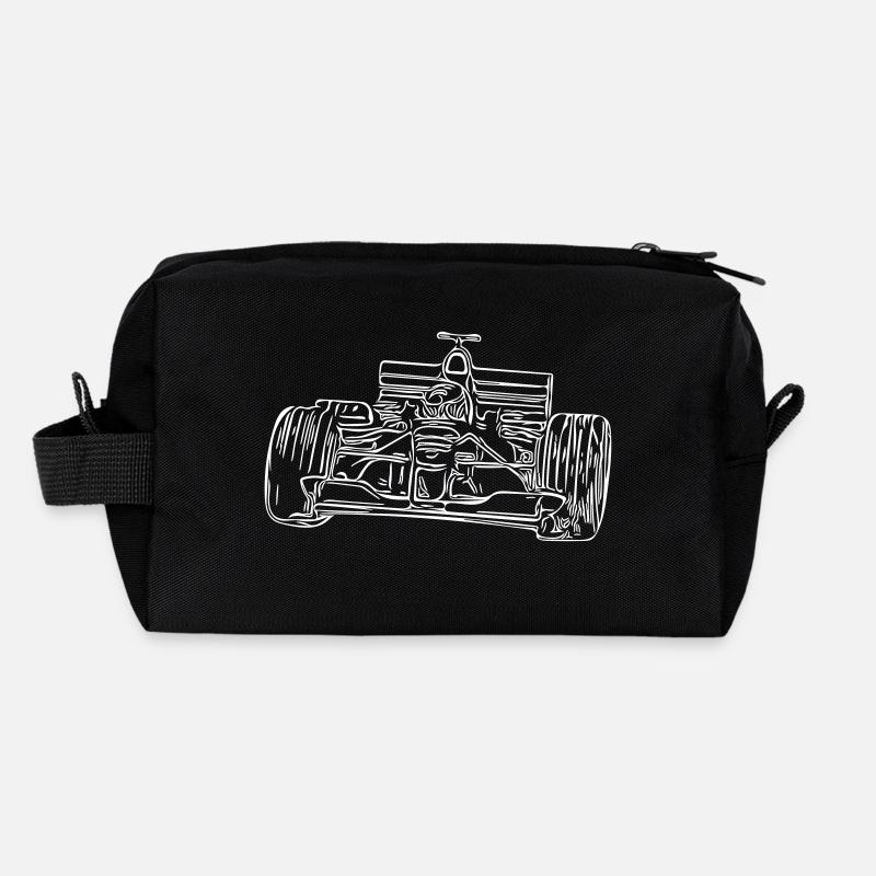 Rennwagen - Recycelte Kulturtasche - Schwarz
