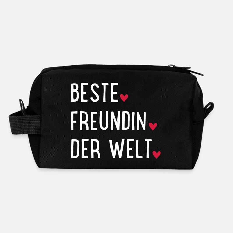 Beste Freundin der Welt - Recycelte Kulturtasche - Schwarz