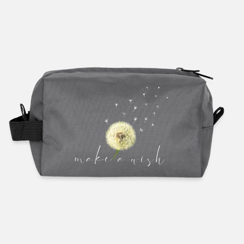 make a wish Dandelion Recycled Toiletry Zip Bag