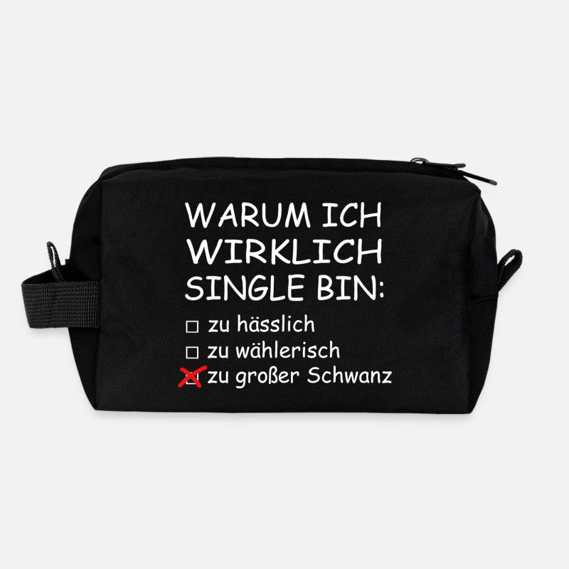 Warum ich Wirklich Single Bin Lustig Ironie Großer Recycelte Kulturtasche