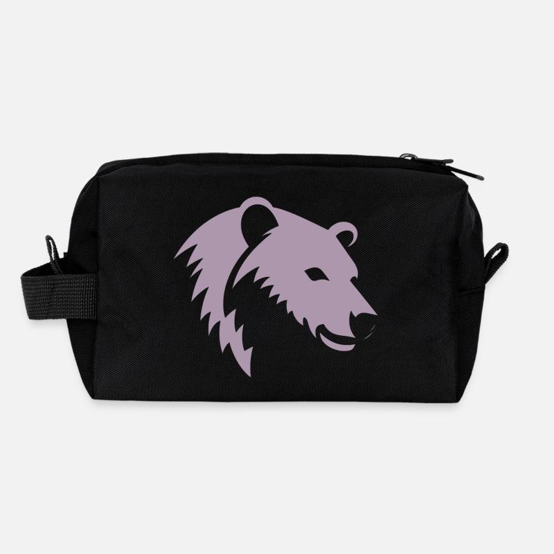 Bär Silhouette eines Eisbärkopfes Recycelte Kulturtasche