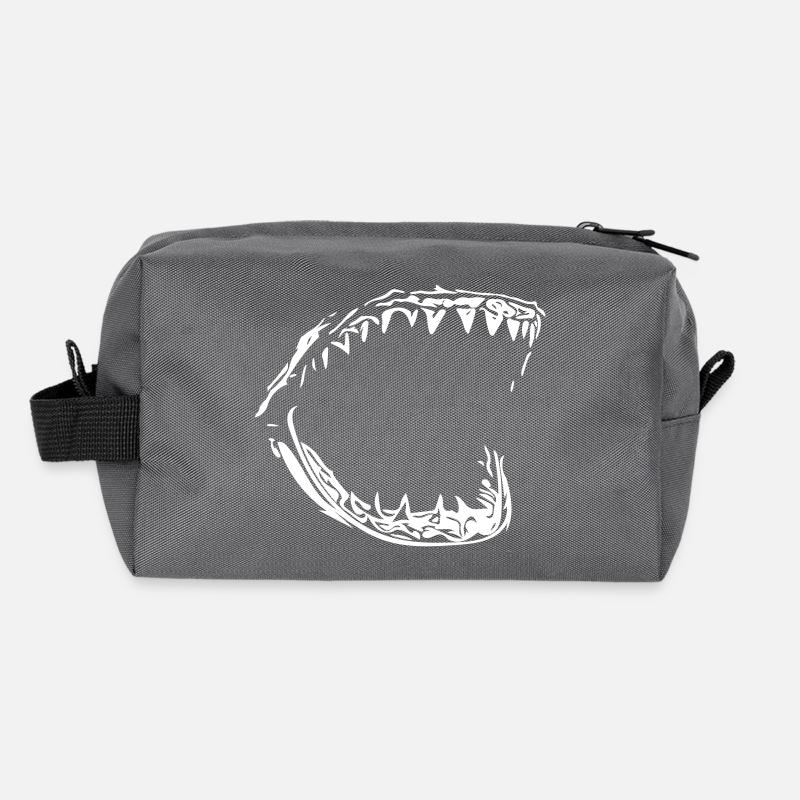 Mors de requin vecteur géant Trousse de toilette en tissu recyclé