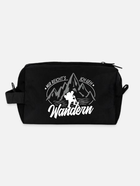 Wandern mir reicht's ich geh wandern Berg 2 - Recycelte Kulturtasche - Schwarz - Hinten