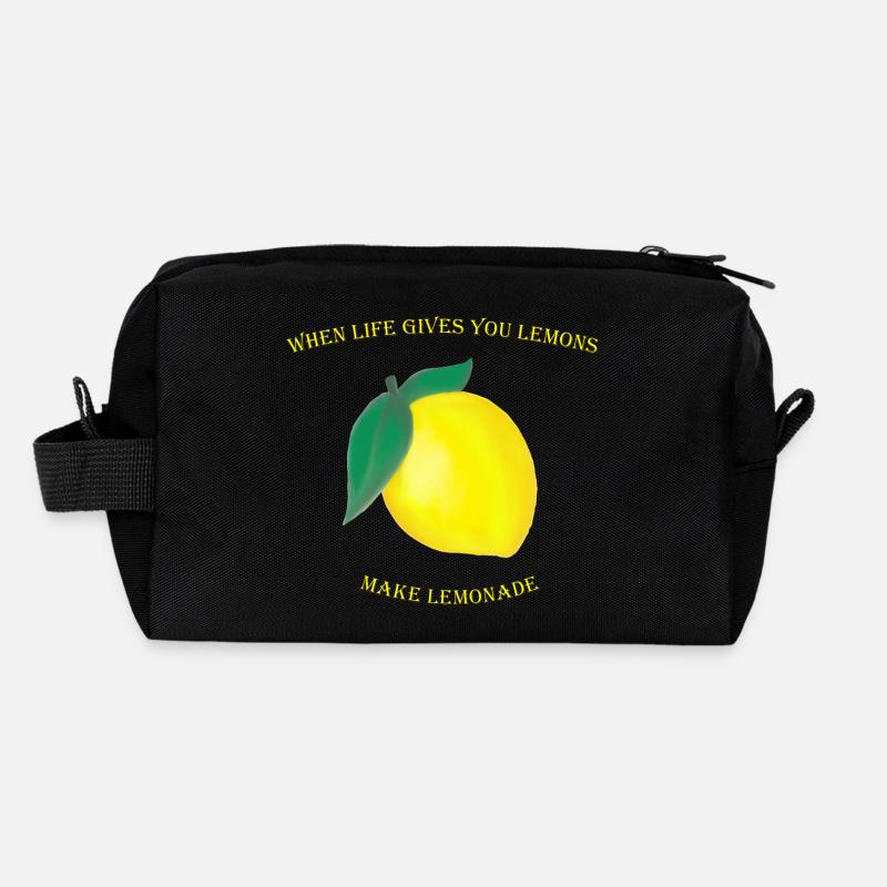 Lorsque la vie vous donne des citrons, faites de la limonade Trousse de toilette en tissu recyclé