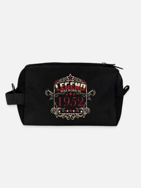 Une légende est née en 1952 - Trousse de toilette en tissu recyclé - noir - Dos