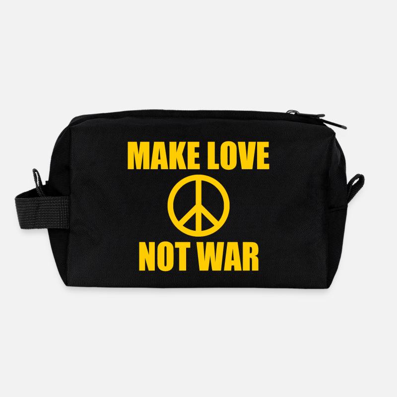 Make love not war Trousse de toilette en tissu recyclé