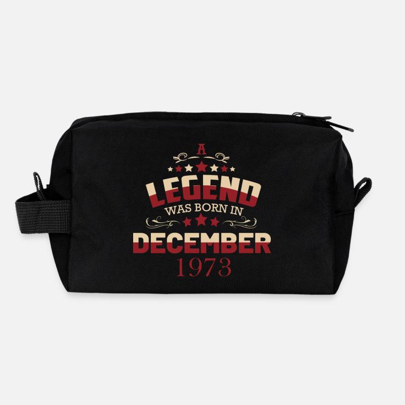 A legend was born in December 1973 Recycled Toiletry Zip Bag