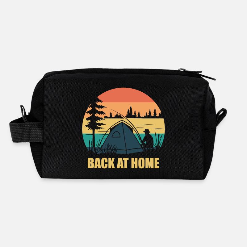 Angler am See mit Zelt - Back at Home Recycelte Kulturtasche