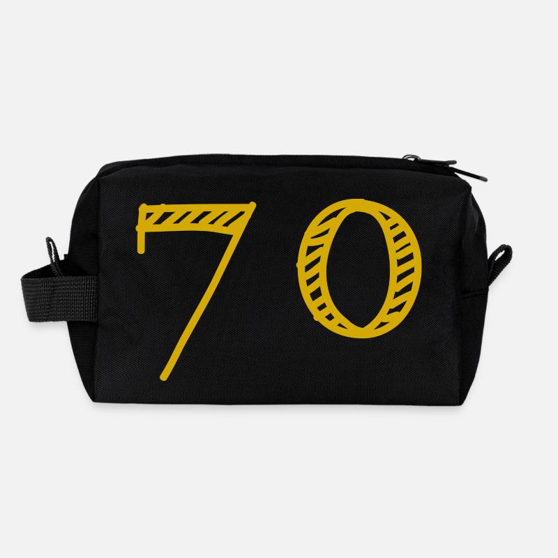 70. 70 ANS. 70e ANNIVERSAIRE. ANNIVERSAIRE 70 ANS. Trousse de toilette en tissu recyclé