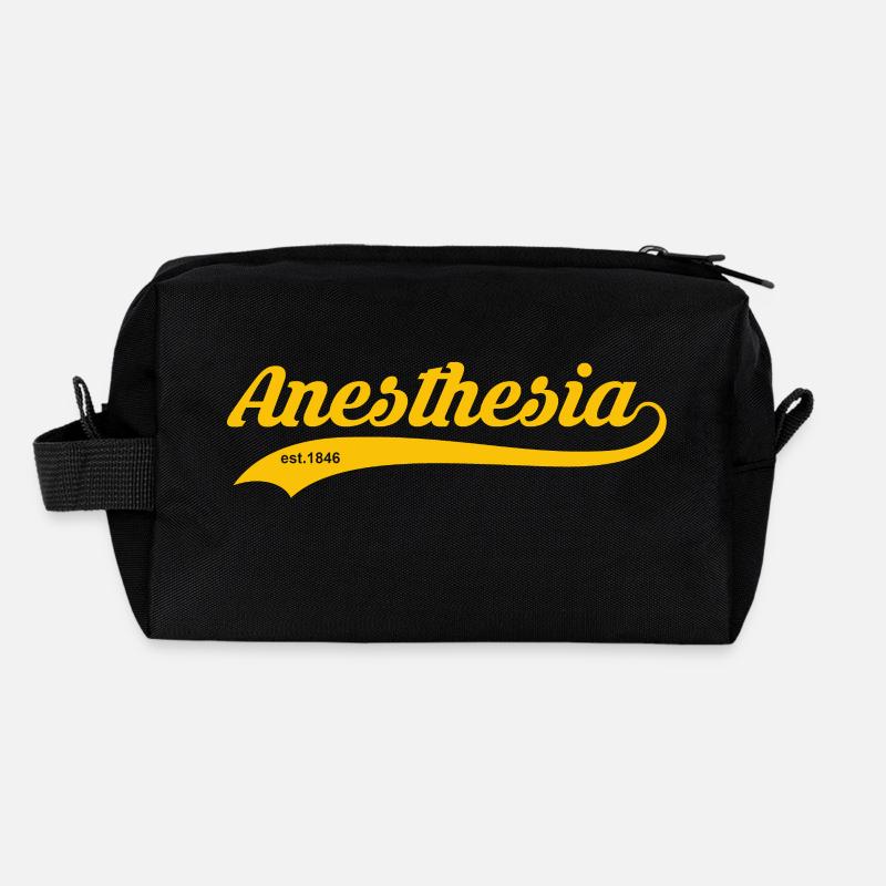 Anesthésie jaune Trousse de toilette en tissu recyclé