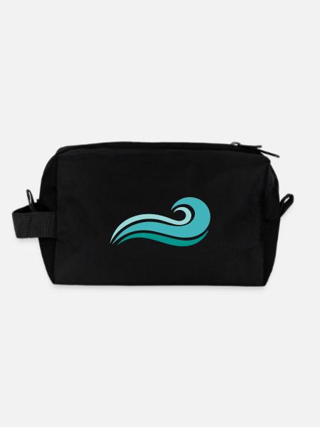 Wave - Recycled Toiletry Zip Bag - black - Back