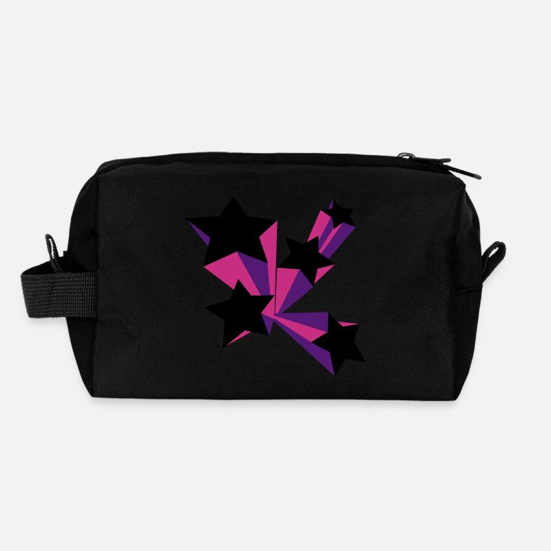 Sterne 3D - Trousse de toilette en tissu recyclé - noir