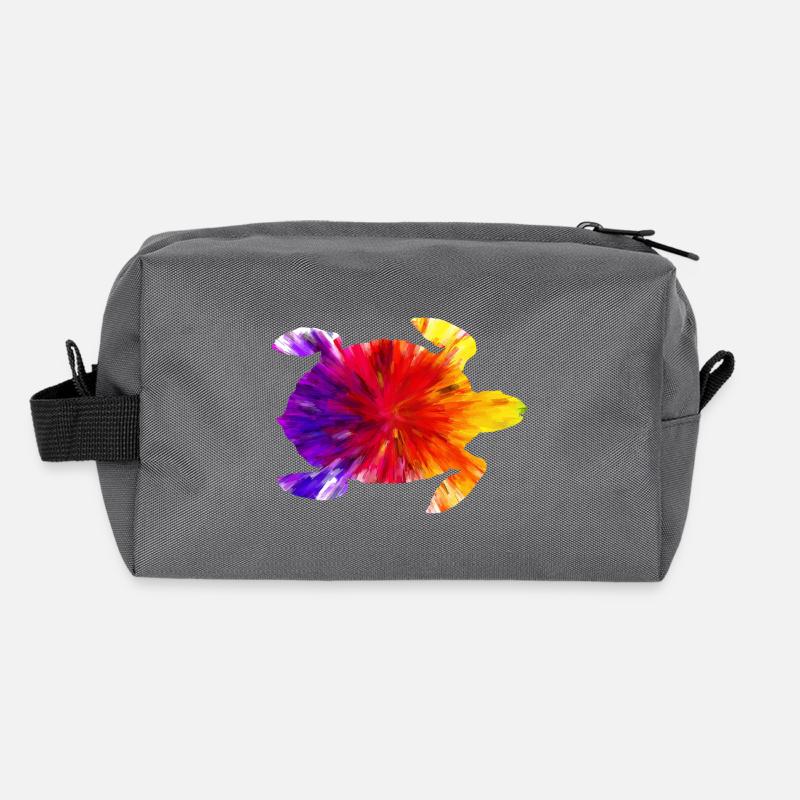 Tortue de couleur Trousse de toilette en tissu recyclé