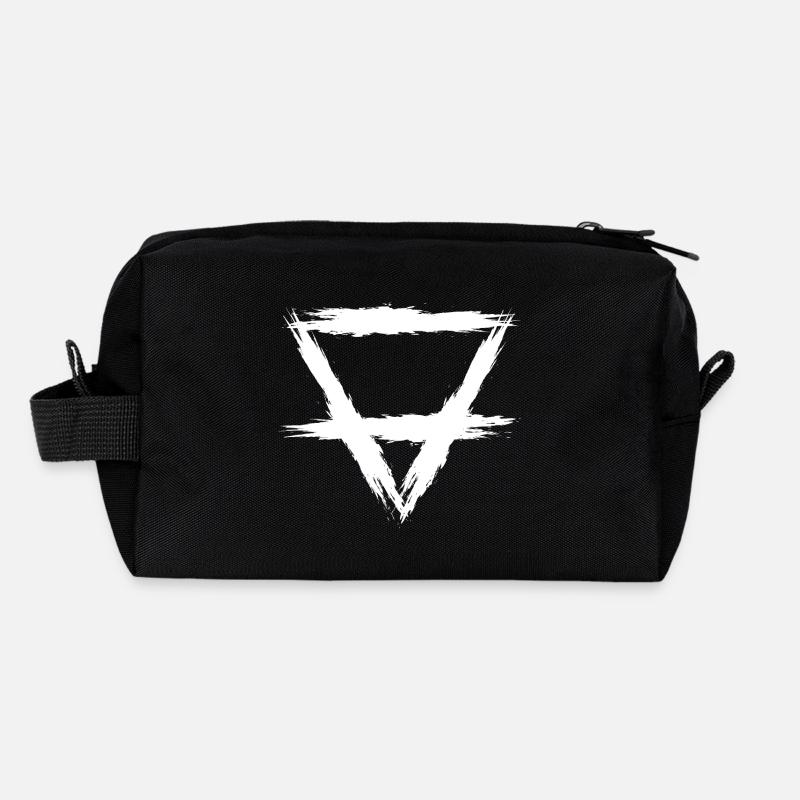 Element Symbol Erde weiß Vektor Bürste - Recycelte Kulturtasche - Schwarz