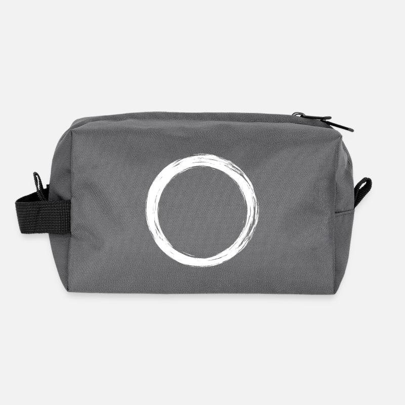 Icône cercle brosse nouvelle variante design blanc Trousse de toilette en tissu recyclé
