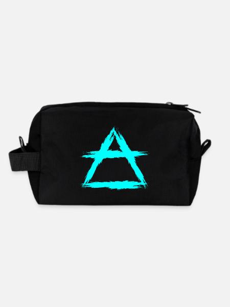 Element symbol air - Recycled Toiletry Zip Bag - black - Back