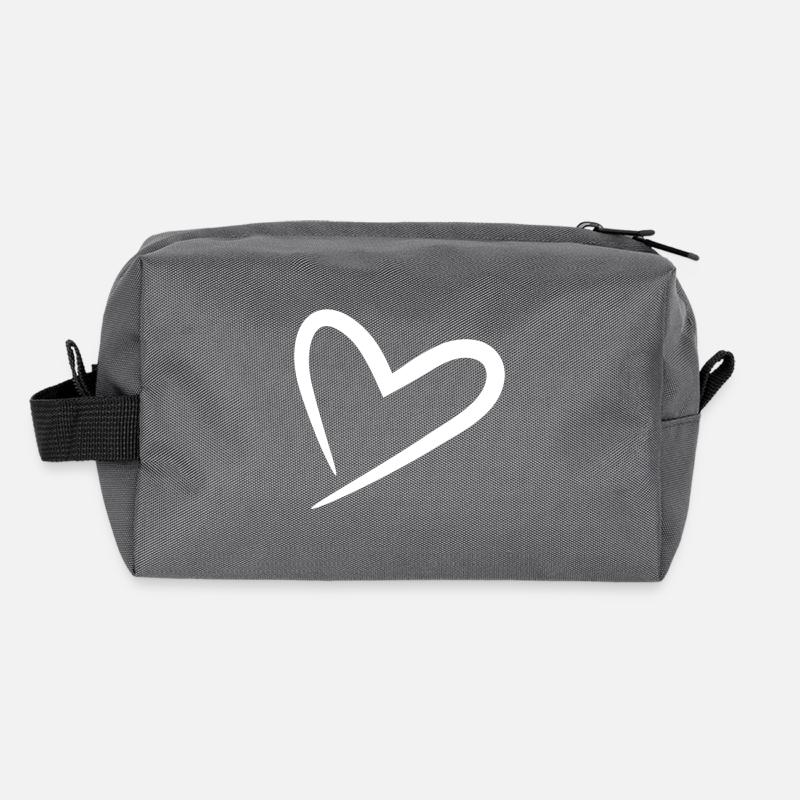 Herz weiß modern Recycelte Kulturtasche