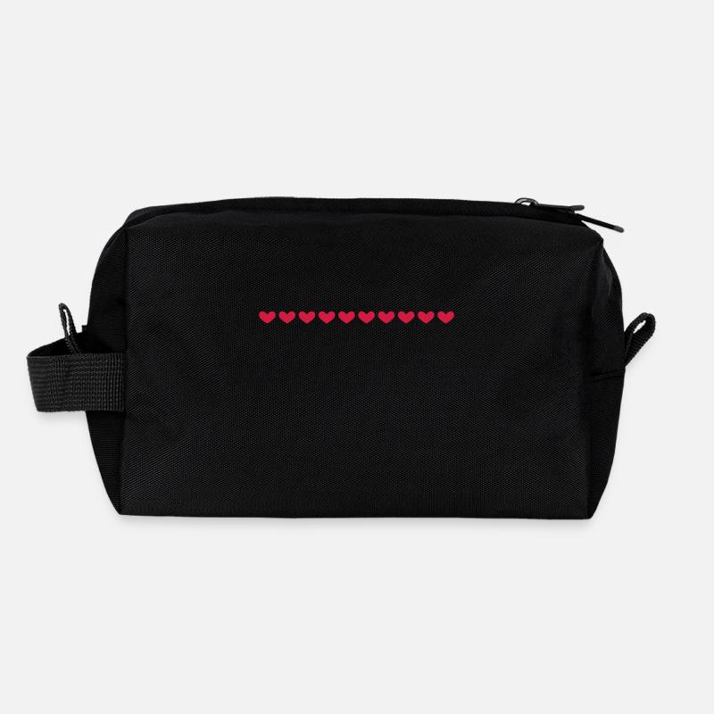 Linie Herz Herzchen Strich Ornament Recycelte Kulturtasche