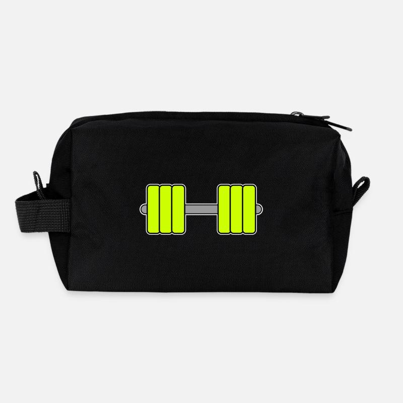 Dumbbell Yellow Recycled Toiletry Zip Bag
