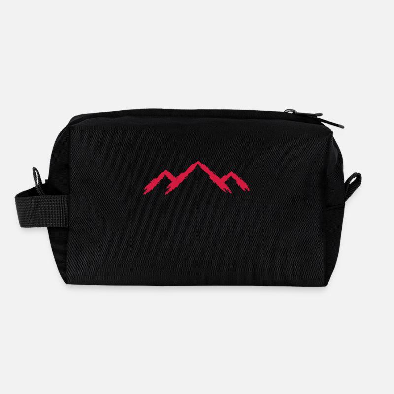 Berg Bergsteigen Sport Berglauf - Recycelte Kulturtasche - Schwarz