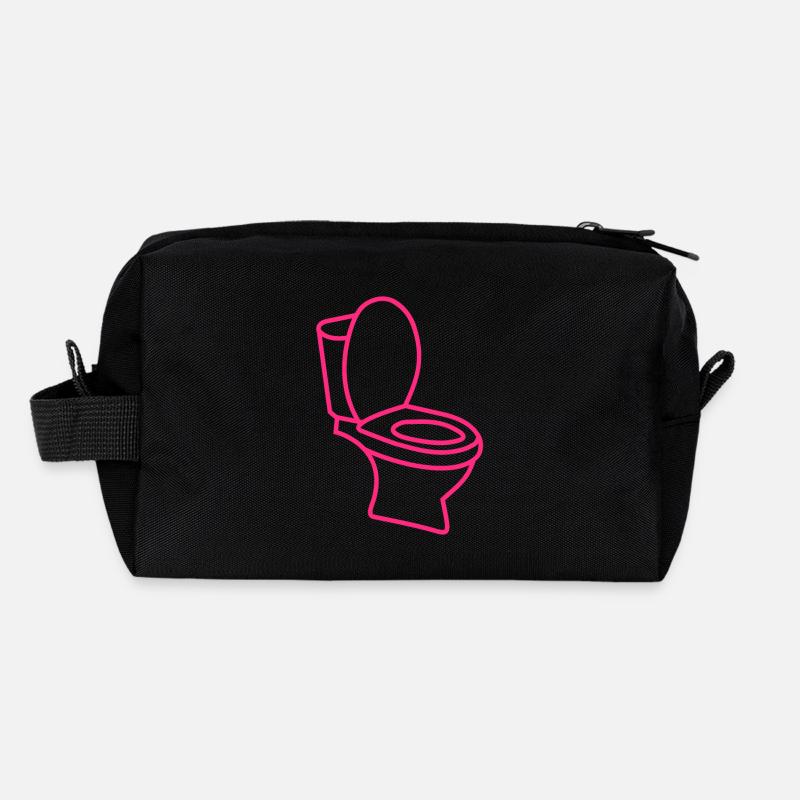 Toilettes toilettes toilettes Rose Trousse de toilette en tissu recyclé