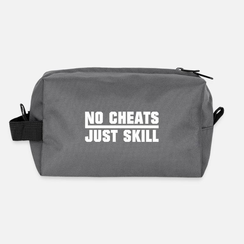 No Cheats Just Skill - Jeux Trousse de toilette en tissu recyclé