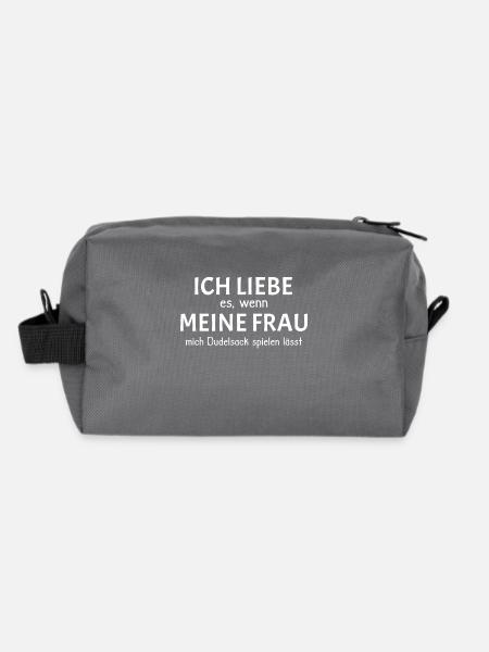Dudelsack Dudelsackspieler Dudelsack Geschenk - Recycelte Kulturtasche - Anthrazit - Hinten