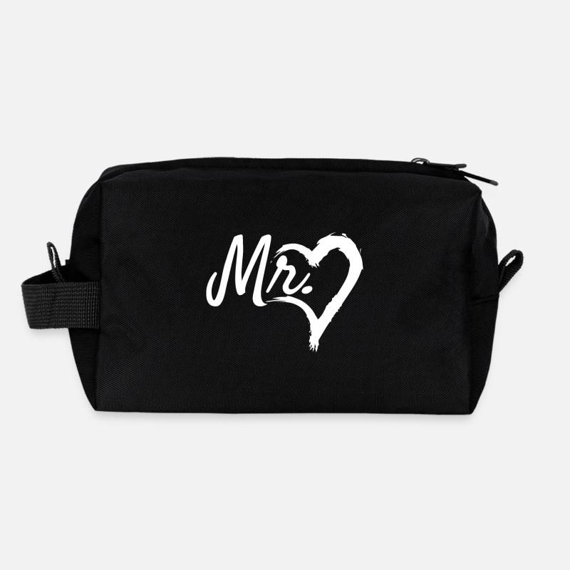 Mr Herz Symbol - Recycelte Kulturtasche - Schwarz