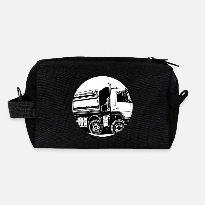 Trucks - Recycled Toiletry Zip Bag - black
