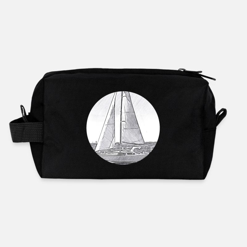 sail - Recycled Toiletry Zip Bag - black
