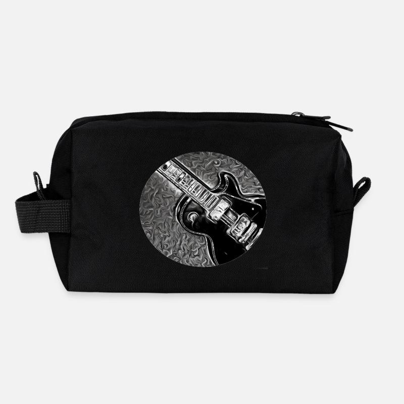 Gitarre - Recycelte Kulturtasche - Schwarz