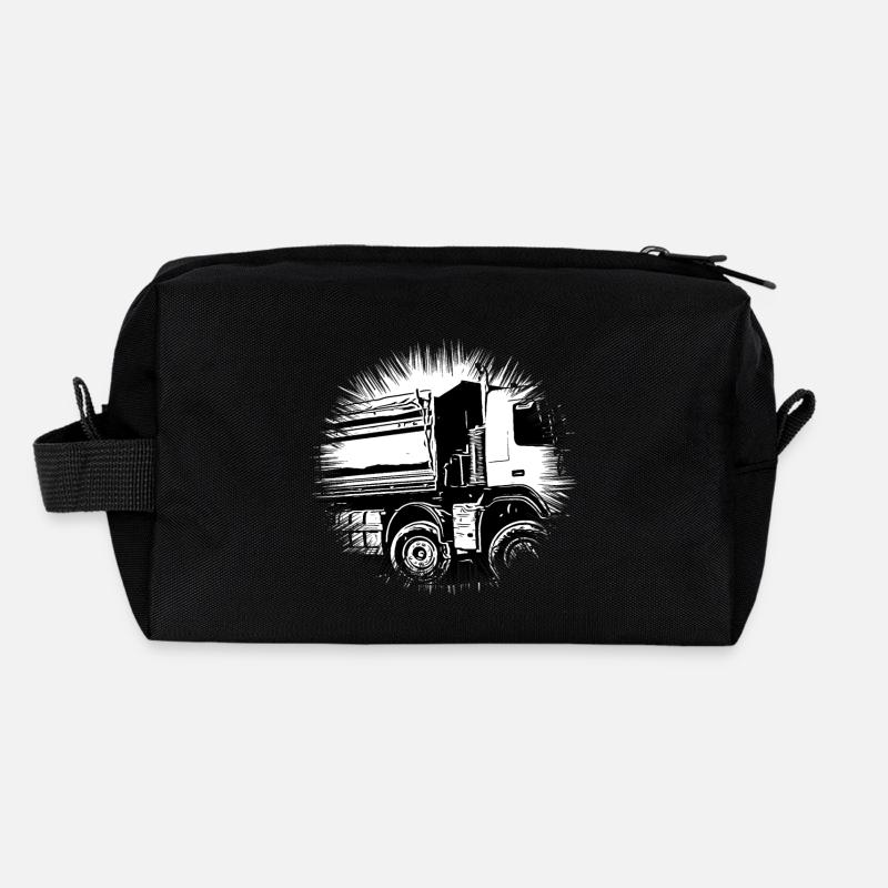 Lastwagen - Recycelte Kulturtasche - Schwarz