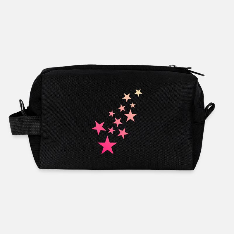 Star Star Pattern Ciel étoilé - Trousse de toilette en tissu recyclé - noir
