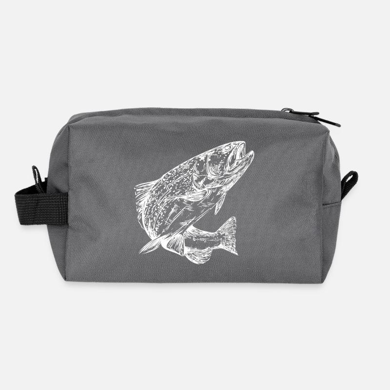 Vintage Regenbogenforelle im Sprung Recycelte Kulturtasche