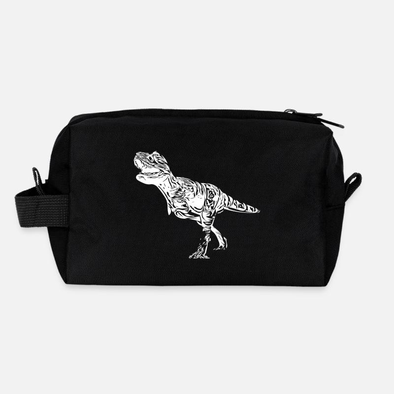Dinosaurier Tyrannosaurus Rex Fan Design - Recycelte Kulturtasche - Schwarz