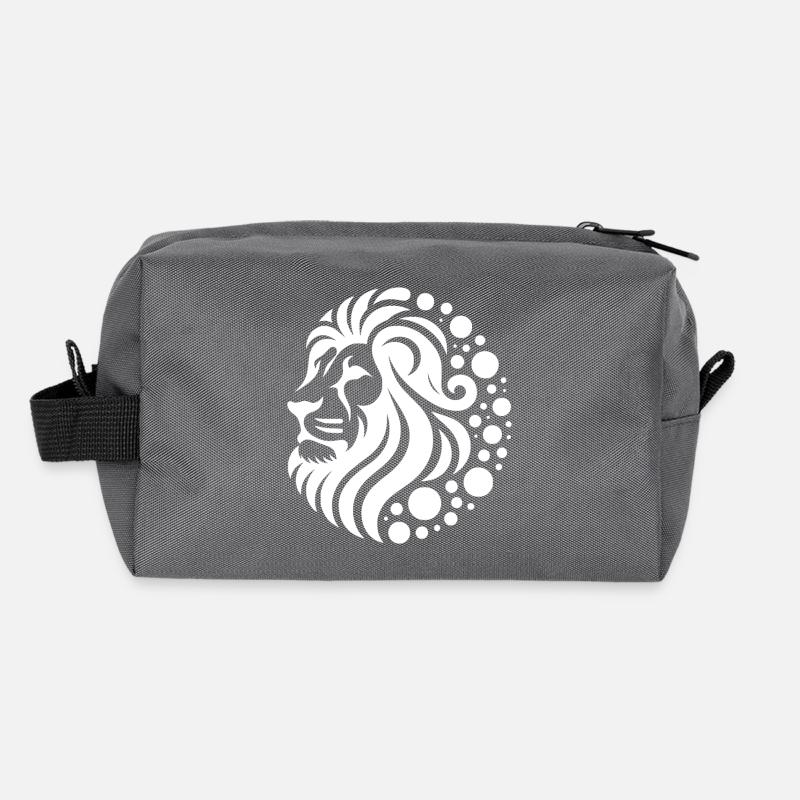 Stolzer Löwenkopf mit Mähne Recycelte Kulturtasche