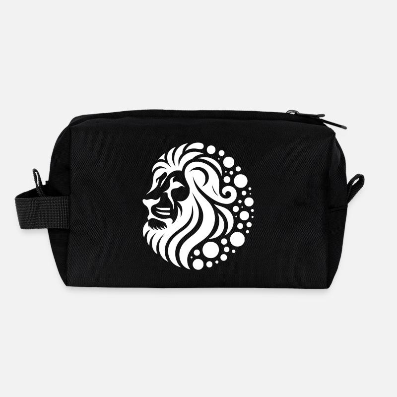 Stolzer Löwenkopf mit Mähne Recycelte Kulturtasche