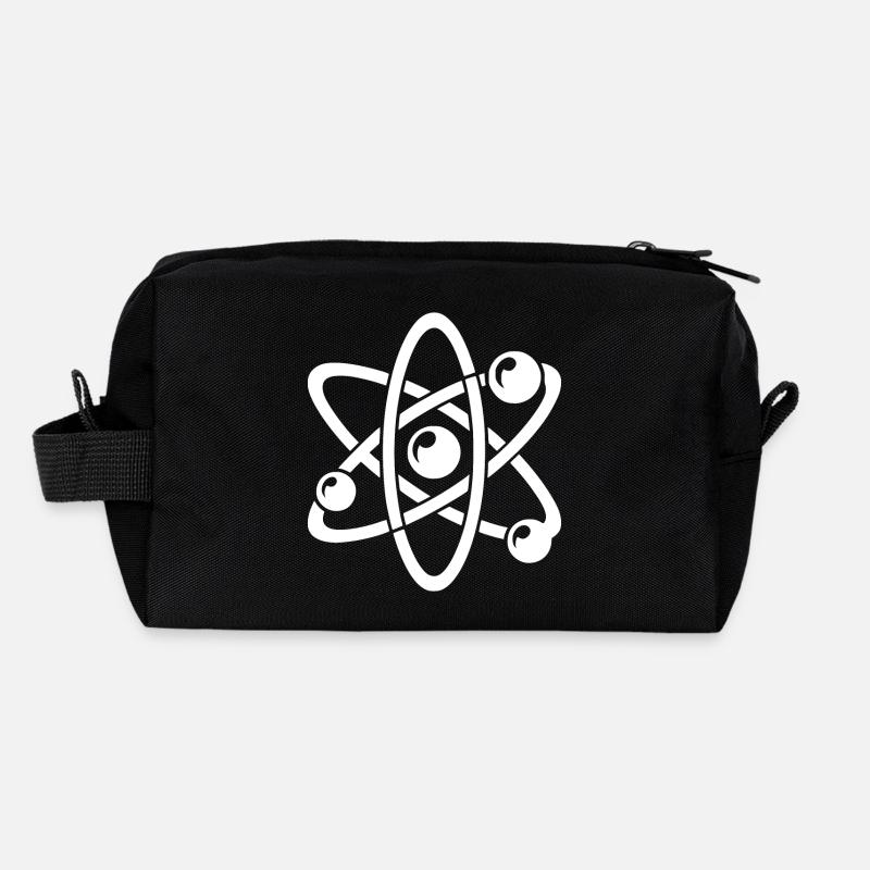 Physique du noyau atomique Atome Électron Modèle atomique - Trousse de toilette en tissu recyclé - noir