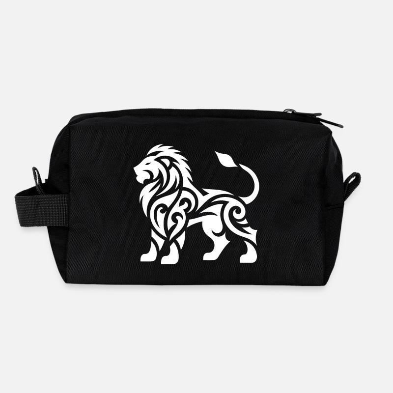 Eleganter Tribal Tattoo Löwe mit wilder Mähne Recycelte Kulturtasche