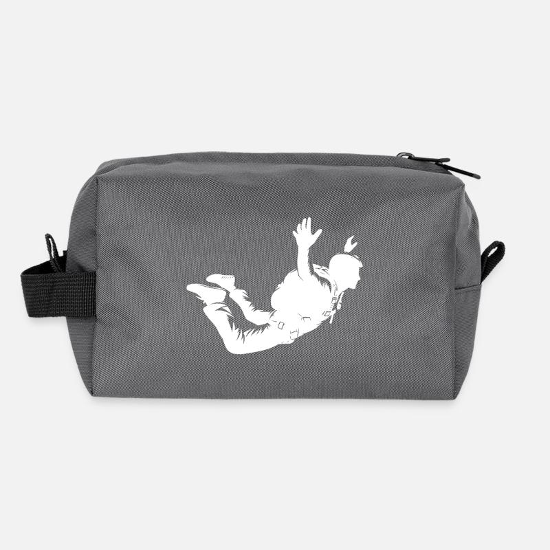 Skydiving Hobby Man Skydiving Flight Recycled Toiletry Zip Bag