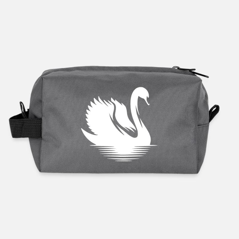 Schöne Schwan Silhouette Portrait Recycelte Kulturtasche