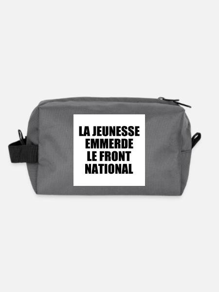 la jeunesse emmerde front national - Trousse de toilette en tissu recyclé - anthracite - Dos