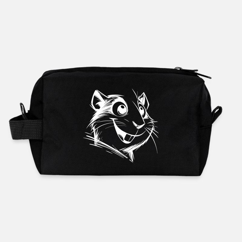 Children's Guinea Pig Pencil Portrait Sketch Recycled Toiletry Zip Bag